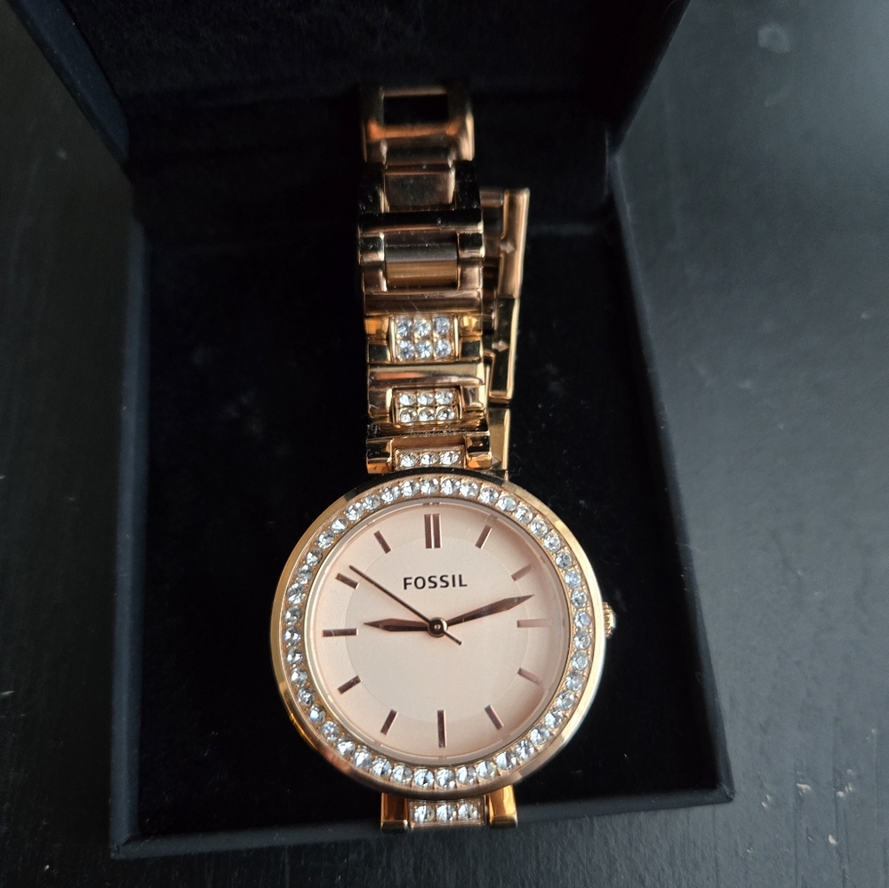 Rose Gold-Tone Fossil Watch